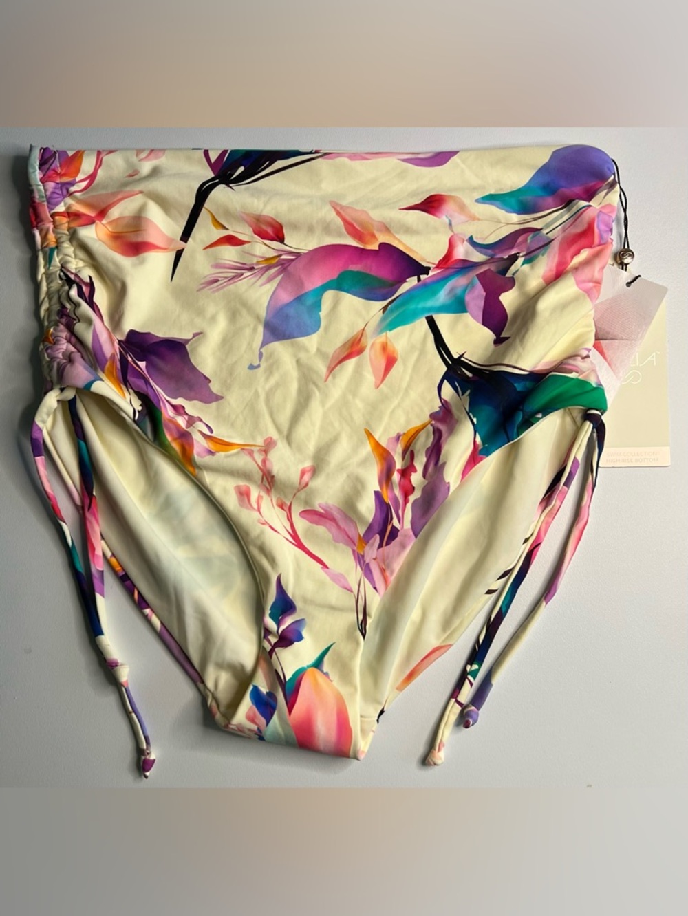 NWT Calia High-Waist Tummy Control Floral Bikini Bottoms